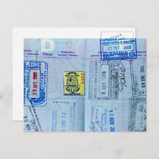 Paspoortzegels Briefkaart (Voorkant / Achterkant)