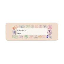 Paspoortzegels Briefkaart-ID Etiketten