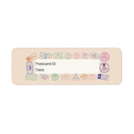 Paspoortzegels Briefkaart-ID Etiketten