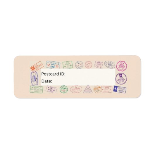 Paspoortzegels Briefkaart-ID Etiketten (Voorkant)