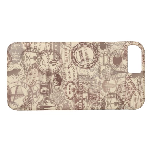 paspoortzegels iPhone Case (Achterkant (Horizontaal))