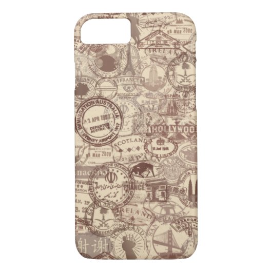 paspoortzegels iPhone Case (Achterkant)