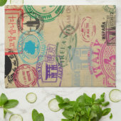  paspoortzegels keukenhanddoek 16 x 24 inch (Gevouwen)