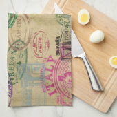  paspoortzegels keukenhanddoek 16 x 24 inch (Quarter Fold)