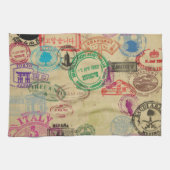  paspoortzegels keukenhanddoek 16 x 24 inch (Horizontaal)