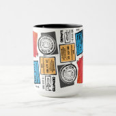 Paspoortzegels Mok reisontwerp (Midden)