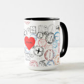 Paspoortzegels Mok reisontwerp (Voorkant rechts)