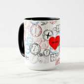 Paspoortzegels Mok reisontwerp (Voorkant links)