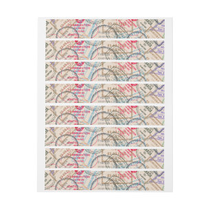 Paspoortzegels reizen adreslabel wikkel