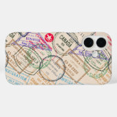 Paspoortzegels reizen Case-Mate iPhone case (Achterkant (horizontaal))