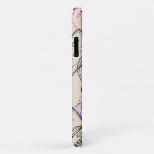 Paspoortzegels reizen Case-Mate iPhone case (Achterkant/rechts)