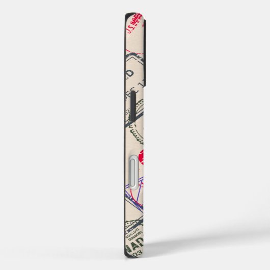 Paspoortzegels reizen Case-Mate iPhone case (Achterkant / Rechts)