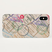 Paspoortzegels reizen Case-Mate iPhone case (Achterkant (horizontaal))