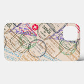 Paspoortzegels reizen Case-Mate iPhone case (Achterkant (horizontaal))