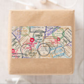 Paspoortzegels reizen etiket (Insitu)