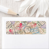 Paspoortzegels reizen etiket (Insitu)