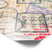 Paspoortzegels reizen foto afdruk (Hoek)