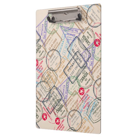 Paspoortzegels reizen klembord (Links)