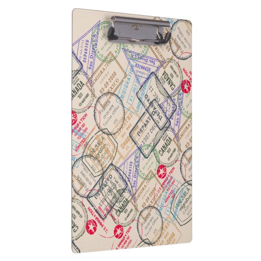 Paspoortzegels reizen klembord (Rechts)