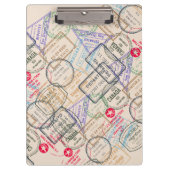 Paspoortzegels reizen klembord (Voorkant)