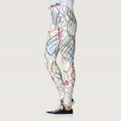 Paspoortzegels reizen leggings (Links)