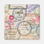 Paspoortzegels reizen magneet (Voorkant)