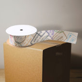 Paspoortzegels reizen satijnen lint