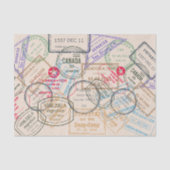 Paspoortzegels reizen tissuepapier (Voorkant)