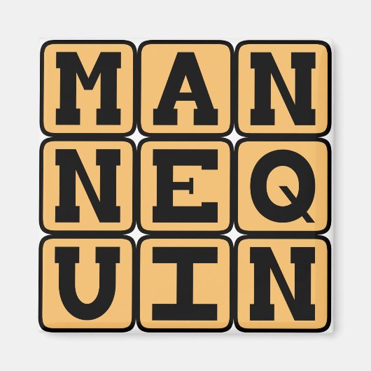 Paspop, Modieus Popmannequin Magneet (Voorkant)