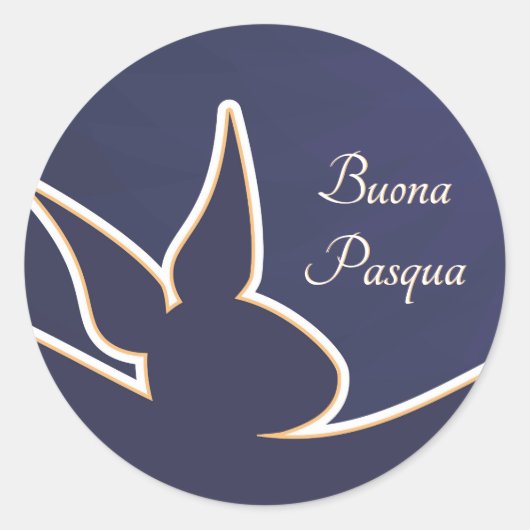 Pasqua | Happy Easter Ronde Sticker (Voorkant)