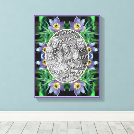 Pasque Bloemen Frame Maak Je Eigen Foto Canvas Afdruk (Insitu (Houten vloer))