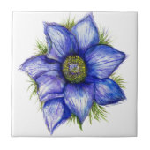 Pasque Flower in Blue Tegeltje (Voorkant)