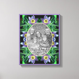 Pasque Flowers Lijst Creëer Uw eigen foto Canvas Afdruk