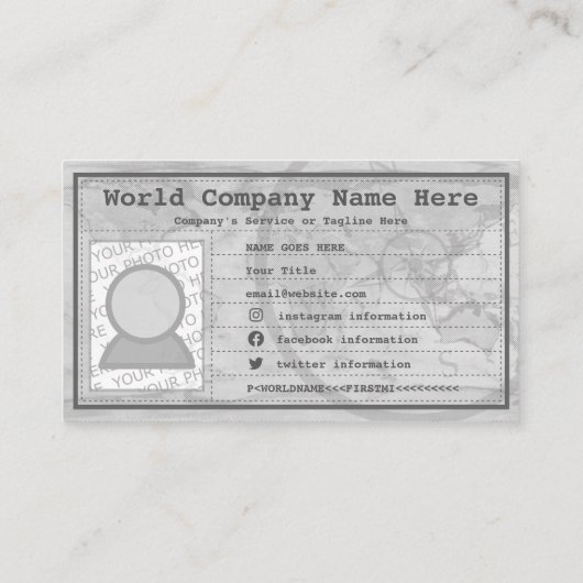 pasroze met links naar sociale media visitekaartje (Achterkant)