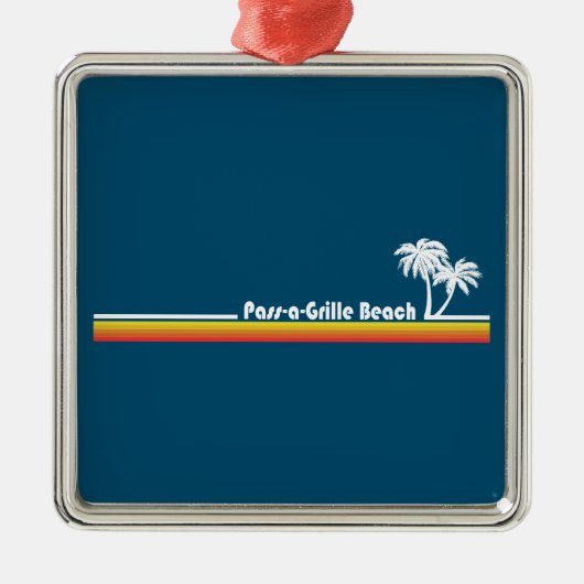 Pass-a-Grille Beach Florida Metalen Ornament (Voorkant)
