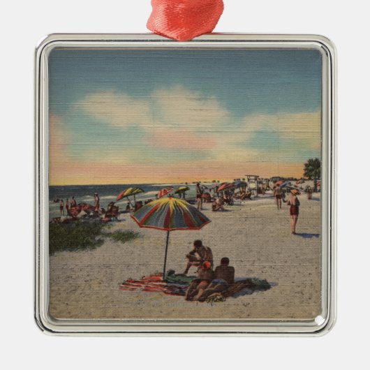 Pass-a-Grille Beach, Florida - Sunbathers on Metalen Ornament (Voorkant)