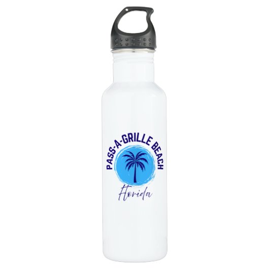 Pass-A-Grille Beach Florida Water Bottle Waterfles (Voorkant)