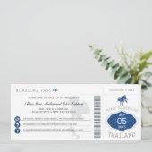 Pass aan Thailand opslaan Datum Save The Date (Staand voorkant)