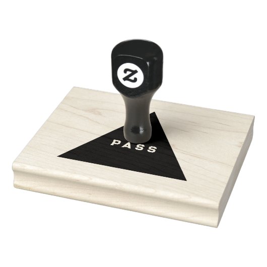 PASS Aangepaste Tekst Smaragdgroene Inkt Houten Gr Rubberstempel (Stempel)