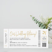 Pass bij instappen met QR-code bestemming bruiloft Kaart (Staand voorkant)