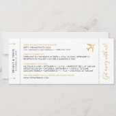 Pass bij instappen met QR-code bestemming bruiloft Kaart (Achterkant)