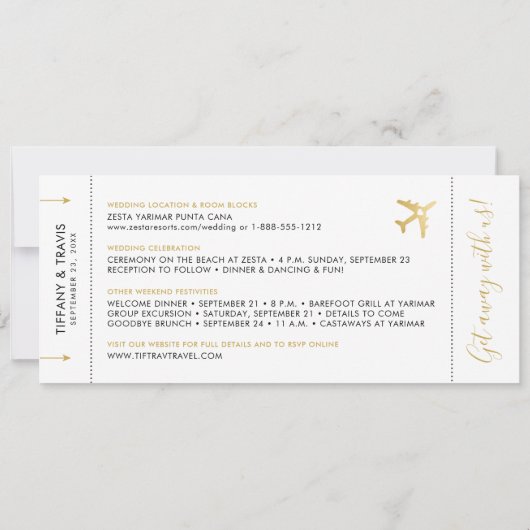 Pass bij instappen met QR-code bestemming bruiloft Kaart (Achterkant)