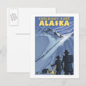 Pass Chilkoot, Alaska Gold Miners Briefkaart (Voorkant / Achterkant)