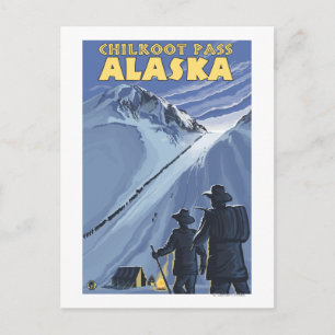 Pass Chilkoot, Alaska Gold Miners Briefkaart
