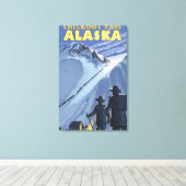 Pass Chilkoot, Alaska Gold Miners Canvas Afdruk (Insitu (Houten vloer))
