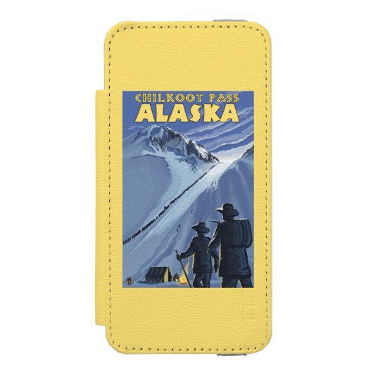 Pass Chilkoot, Alaska Gold Miners Incipio iPhone Portemonnee Hoesje (Voorkant Agenda)