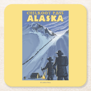 Pass Chilkoot, Alaska Gold Miners Kartonnen Onderzetters