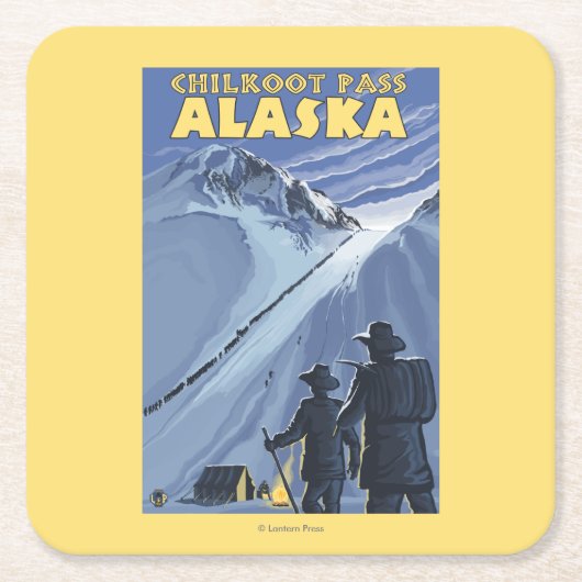 Pass Chilkoot, Alaska Gold Miners Kartonnen Onderzetters (Voorkant)