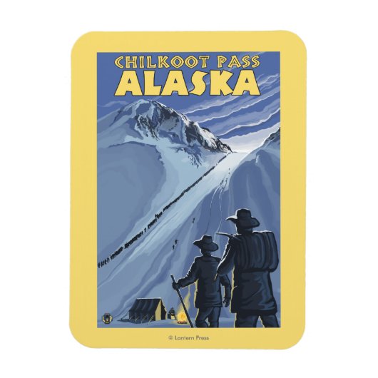 Pass Chilkoot, Alaska Gold Miners Magneet (Verticaal)
