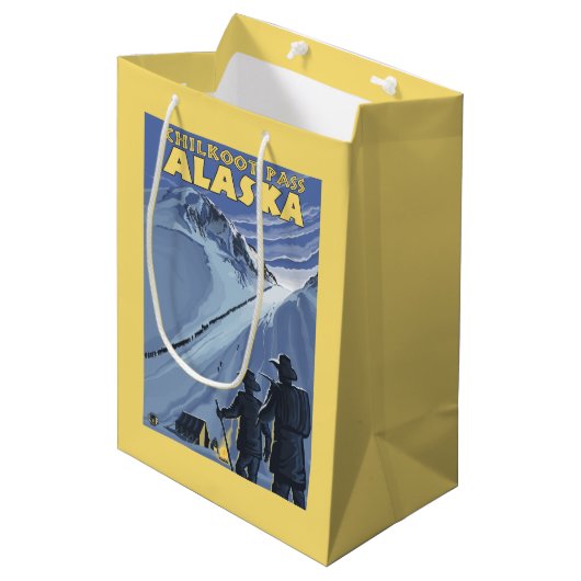 Pass Chilkoot, Alaska Gold Miners Medium Cadeauzakje (Voorkant Gekanteld)